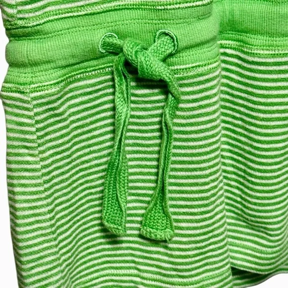 Orage Green Striped Hooded Athleisure Tie Waist Cozy Sporty Dress size Medium - Picture 7 of 13